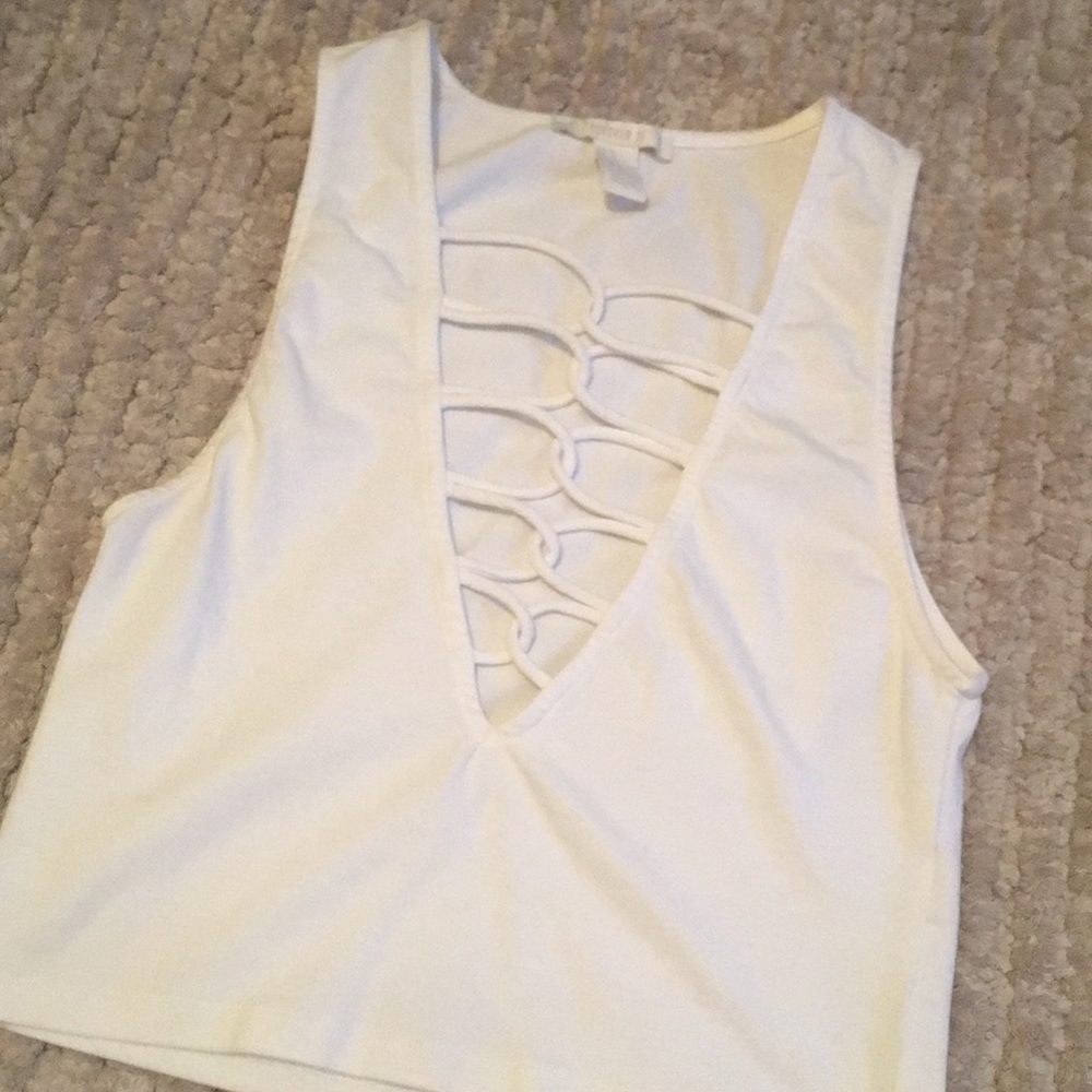 Deep V crop top